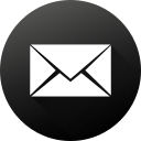 Black white,Circle,High quality,Long shadow,Mail,Social,Social media